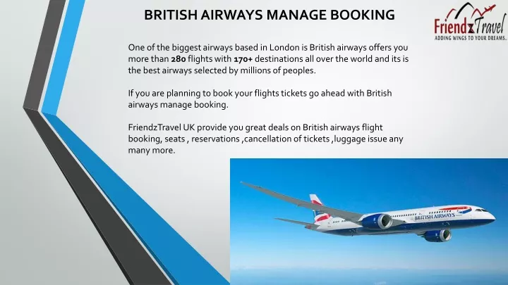 british airways manage booking