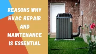 Reasons Why HVAC Repair And Maintenance is Essential