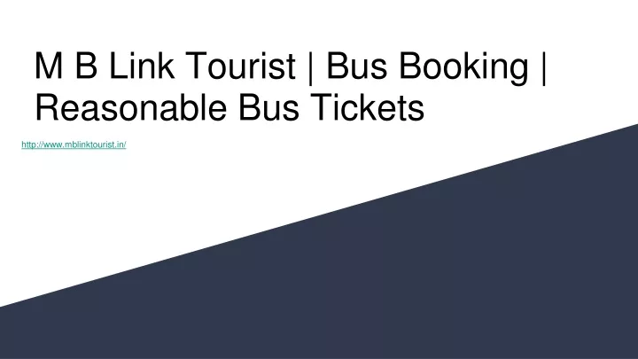 m b link tourist bus booking reasonable bus tickets