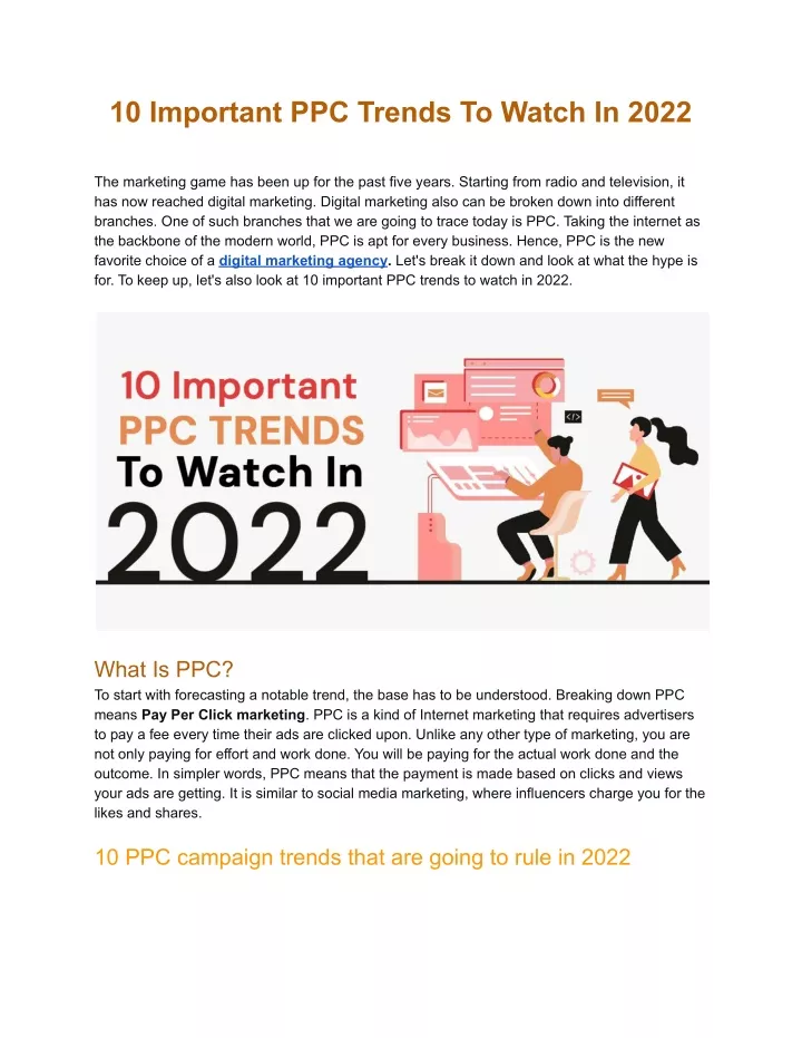 PPT - 10 Important PPC Trends To Watch In 2022.docx PowerPoint ...