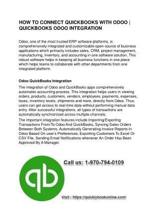 how to connect quickbooks with odoo quickbooks