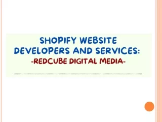 Shopify Web Developers and Services - Redcube Digital Media