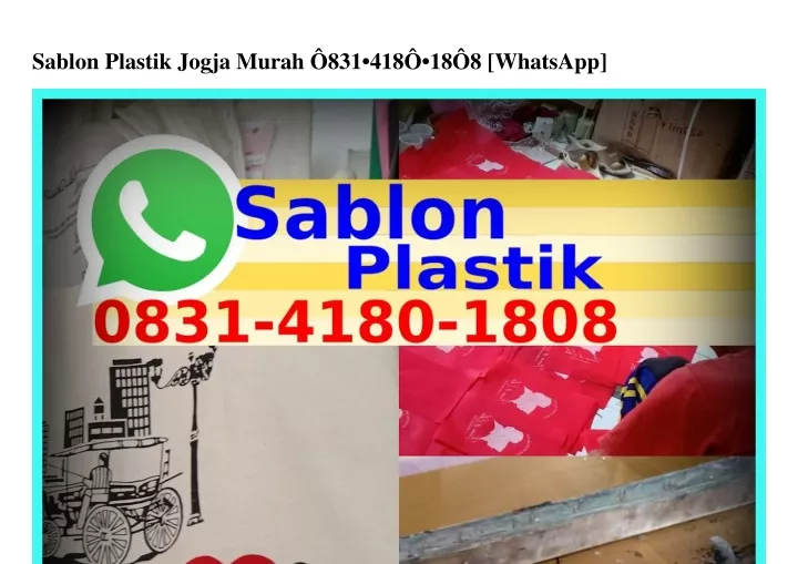 sablon plastik jogja murah 831 418 18 8 whatsapp