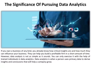 The Benefits of Investing in Data Analytics