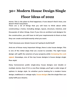 30 modern house design single