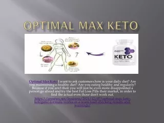 Optimal Max Keto