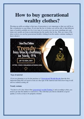 How to buy generational wealthy clothes