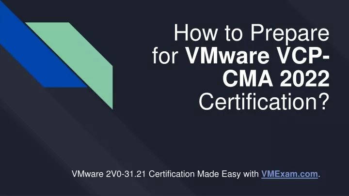 PPT - [PDF] VMware 2V0-31.21 Certification | Sample Question PowerPoint ...