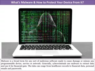 Whats Malware And How to Protect Your Device From It?