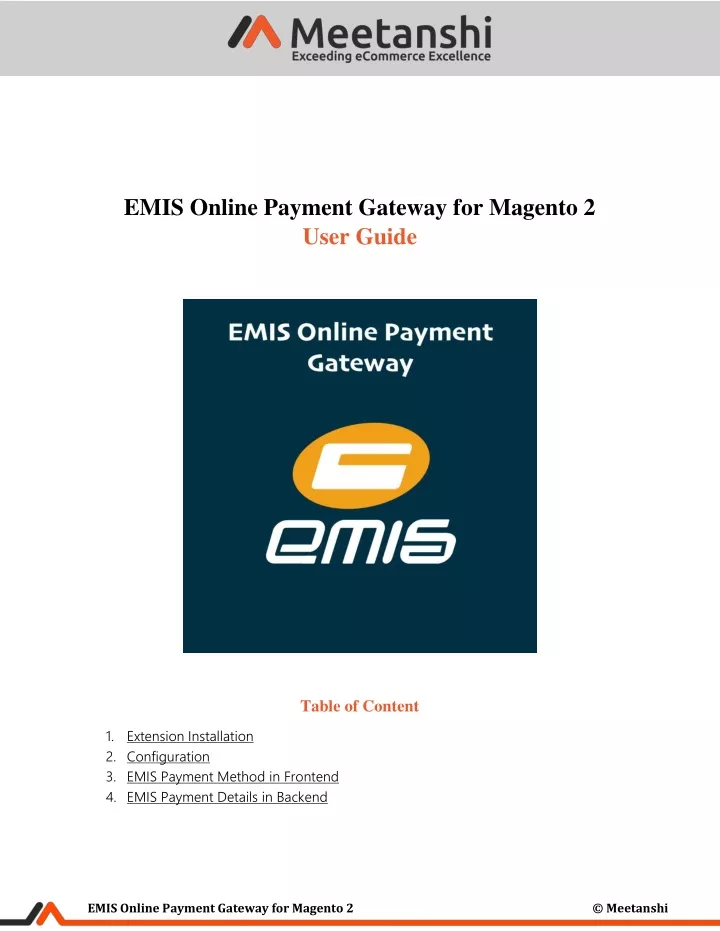 emis online payment gateway for magento 2 user