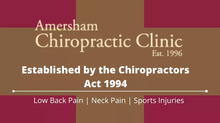 established by the chiropractors act 1994