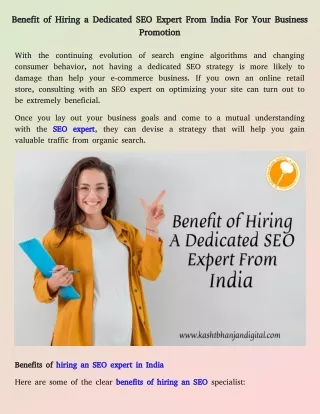 hiring a dedicated seo expert from India