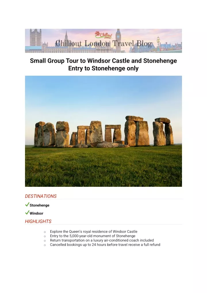 small group tour to windsor castle and stonehenge