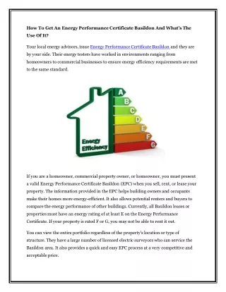 how to get an energy performance certificate
