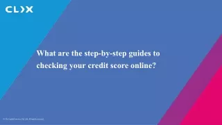 What are the step-by-step guides to checking your credit score online