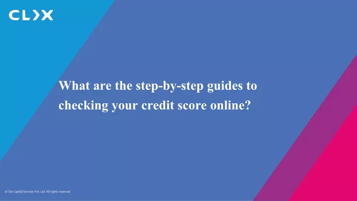 what are the step by step guides to checking your