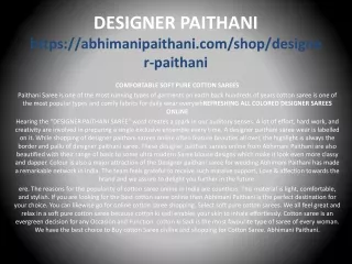 Designer Saree | Designer Paithani Saree Online Shopping For Wedding | Abhimani