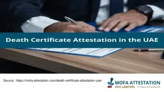 Death Certificate Attestation in UAE