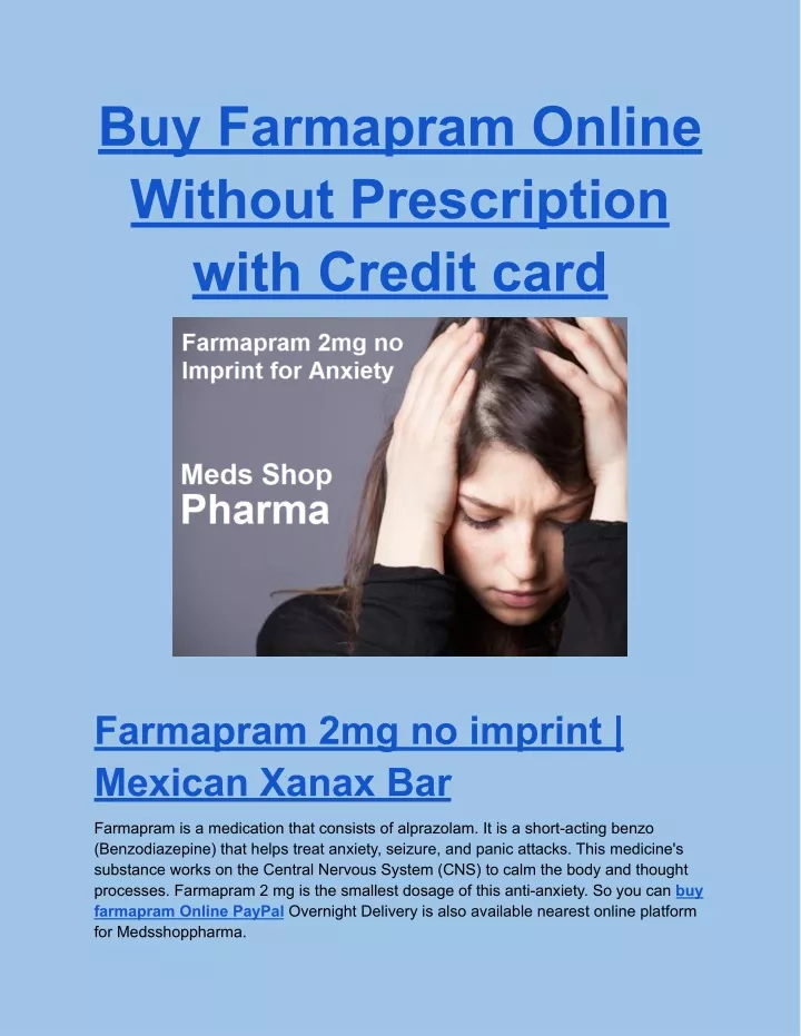 buy farmapram online without prescription with