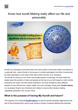 Know how kundli Making really affect our life and personality