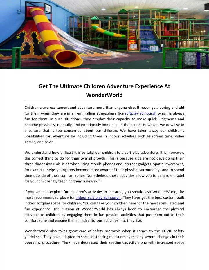 get the ultimate children adventure experience