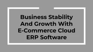 business stability and growth with e commerce