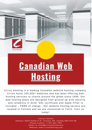 canadian web hosting