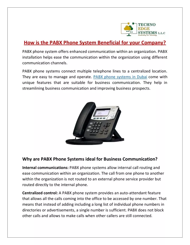 how is the pabx phone system beneficial for your