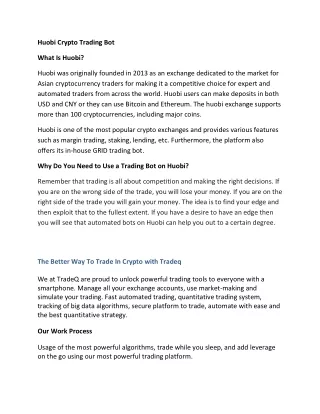huobi crypto trading bot