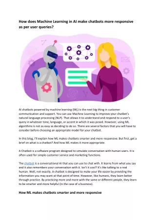 how does machine learning in ai make chatbots
