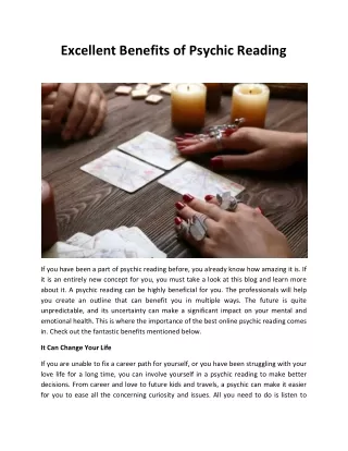 Excellent Benefits of Psychic Reading