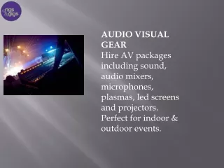 Audio Visual Event Hire & Production