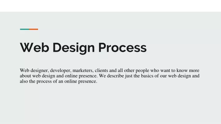 web design process