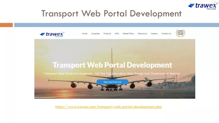 transport web portal development