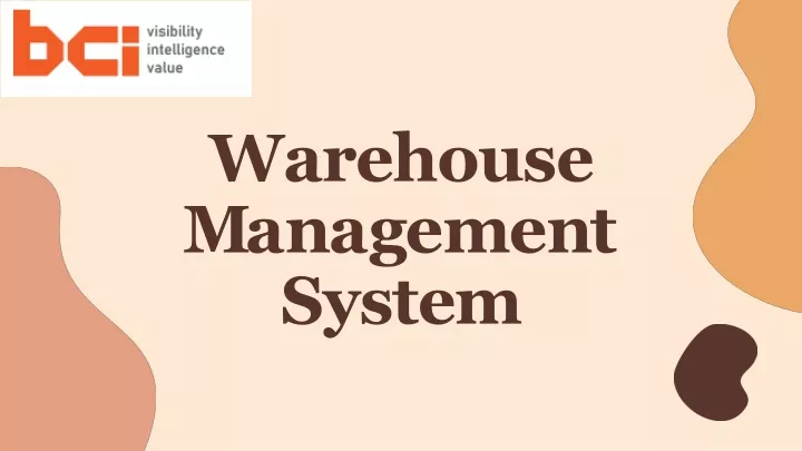 warehouse m a n a g e m e n t system