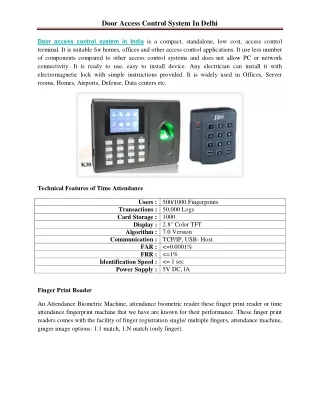 door access control system in delhi