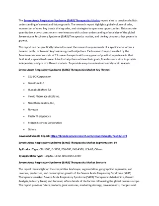 the severe acute respiratory syndrome sars