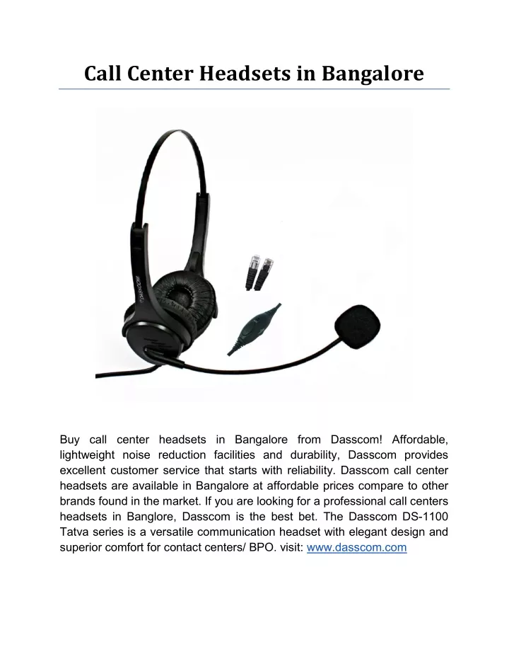 call center headsets in bangalore