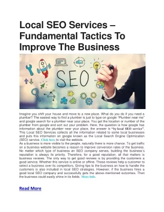 local seo services fundamental tactics to improve