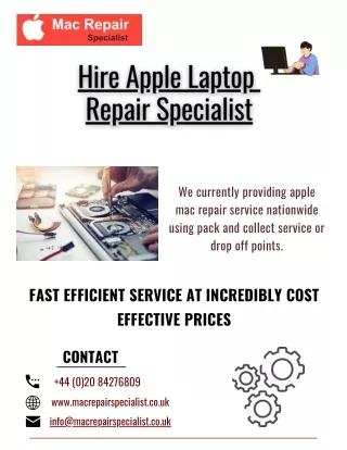Hire Now, Mac Repair Specialist in the UK at affordable price