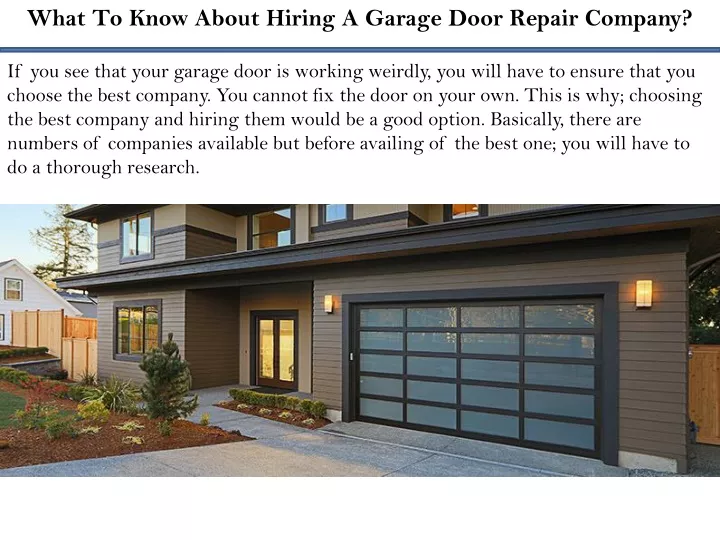 what to know about hiring a garage door repair