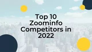 Top 10 Zoominfo Competitors in 2022