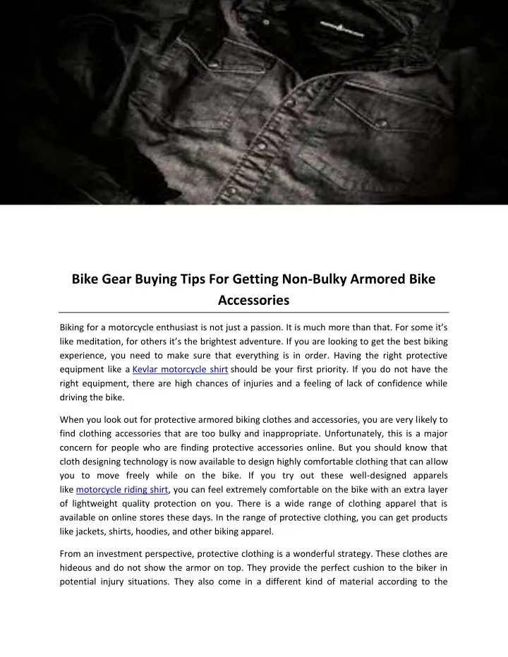 bike gear buying tips for getting non bulky