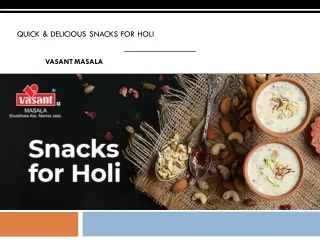7 Quick & Delicious Snacks for Holi | Vasant Masala