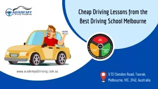 Cheap Driving Lessons from the Best Driving School in Melbourne
