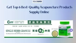 Get Top 6 Best-Quality Acupuncture Products Supply Online