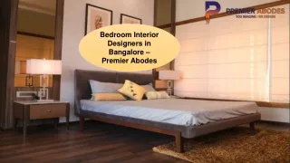 Master Bedroom Interior Designers in Bangalore - Premier Abodes