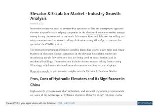 elevator escalator market industry growth analysis