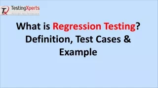 what is regression testing definition test cases