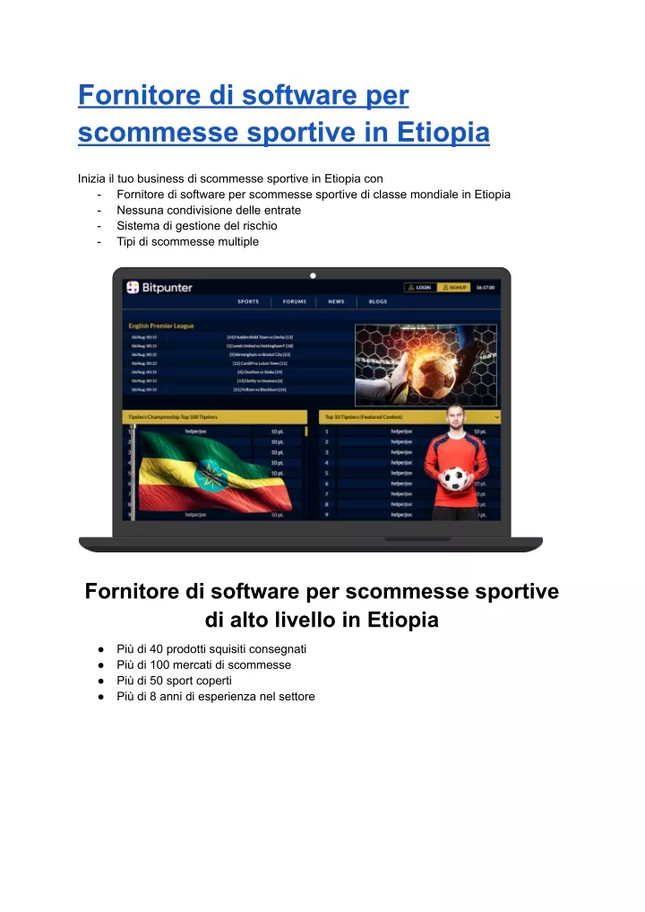 fornitore di software per scommesse sportive